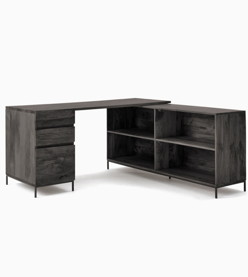 Mysore Modular Desk W File Cabinet Bookcase