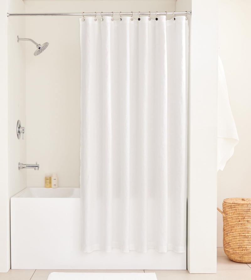 New Delhi Linen Shower Curtain