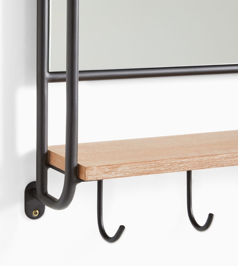 Tumkur Modular Mirror Shelf W Hooks