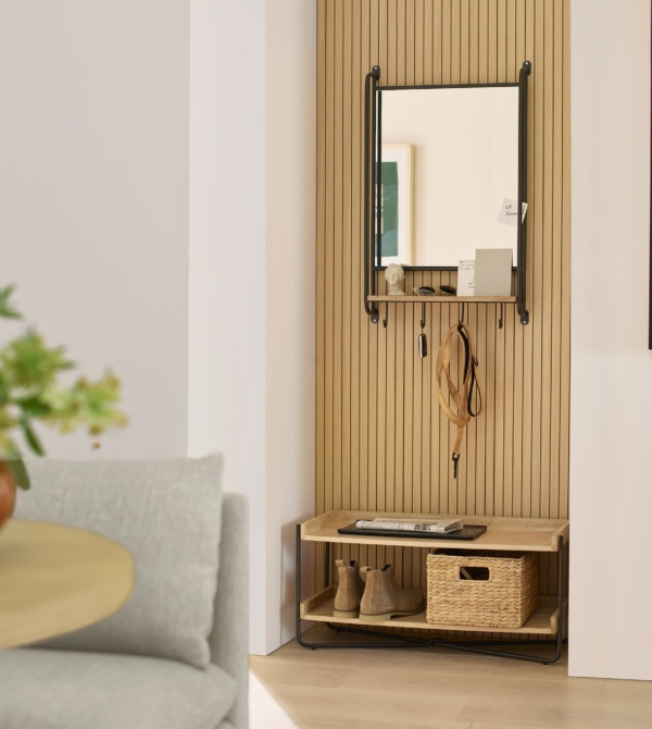 Tumkur Modular Mirror Shelf W Hooks